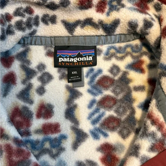 Patagonia XXL Multicolor Patterned Synchilla Fleece Pullover - Picture 4 of 7